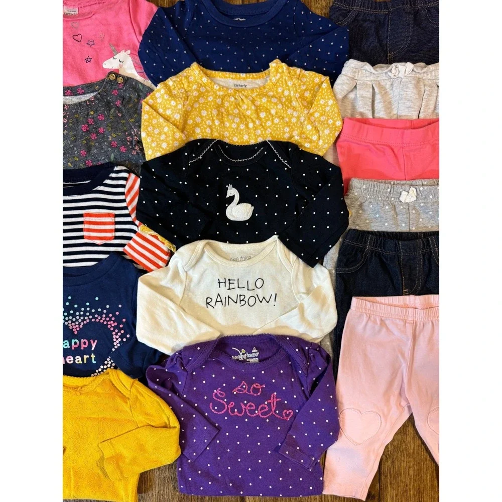 Baby Girl Outfits 6 Months Pants Shirts Bodysuits Mix Match Lot Winter‎ Clothes